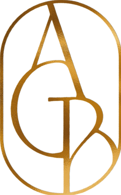 letters AGB elegantly interwoven